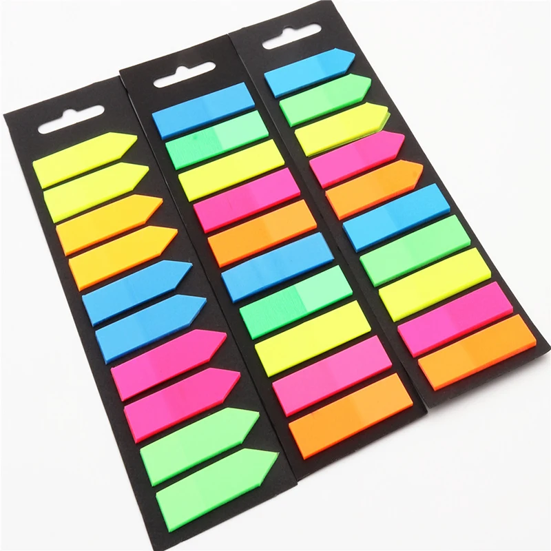 200sheets Sticky Index Tabs Writable Colored Flat Arrow Page Markers Flags for Files Notes Books Classification in Office School