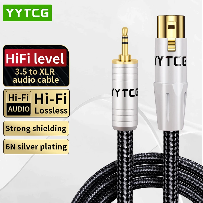 

3.5mm Jack to XLR 3-Pin Female Microphone Cable XLR to AUX Adapter 3.5 Audio For Speaker Guitar Mixer Amplifier Computers