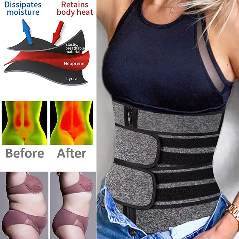 Waist Trainer Neoprene Body Shaper Women Long Torso Slimming Sheath Sweat Shapewear Belly Shapers Workout Trimmer Belt Corset