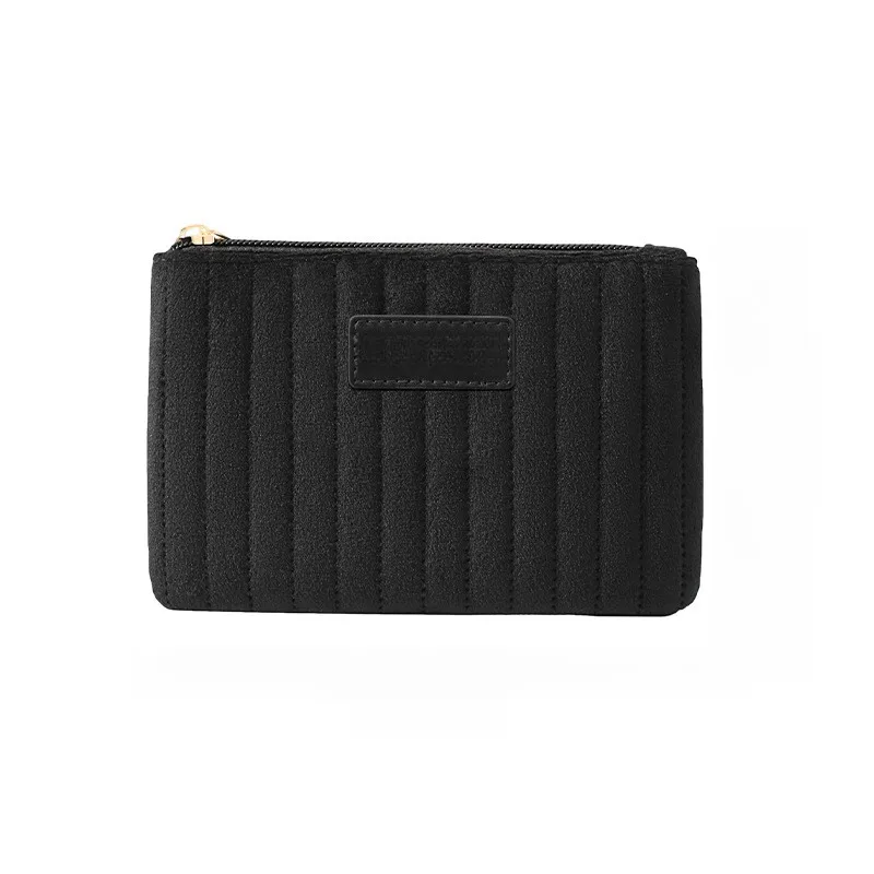 Lightweight Portable Makeup Storage Bag with Velvet Fabric Travel Organizer Cosmetic Pouch for Toiletries and Essentials