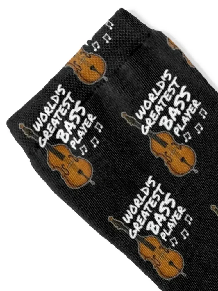 Double Bass World's Greatest Bass Player Bassist Socks ankle football halloween hiphop Socks For Men Women's