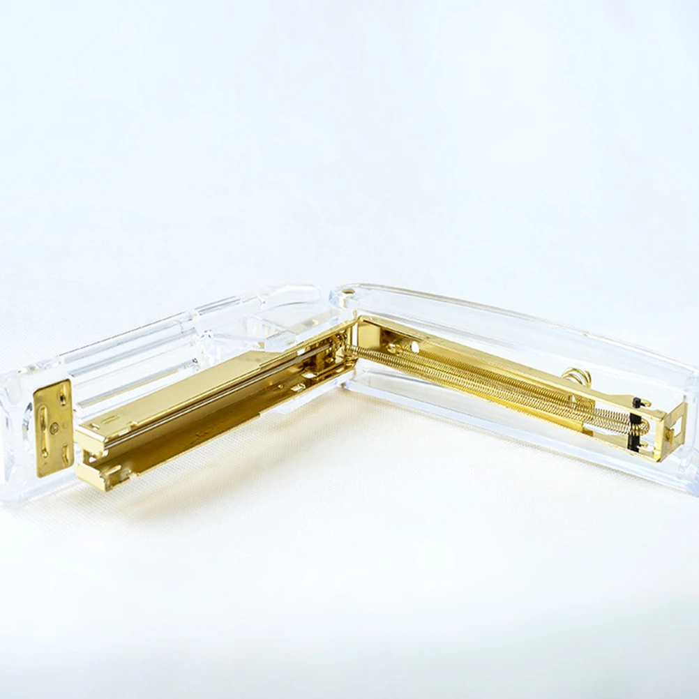 

Portable Stapler Office Supplies Manual Gold Student Stationery Plastic Book Sewer Mini Desk Compact Lightweight Safe Use
