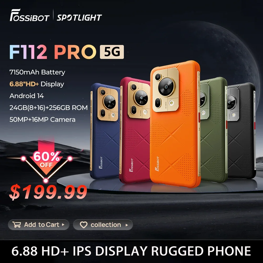 [World premiere] Fossibot F112 PRO 5G Rugged Smartphone 6.88