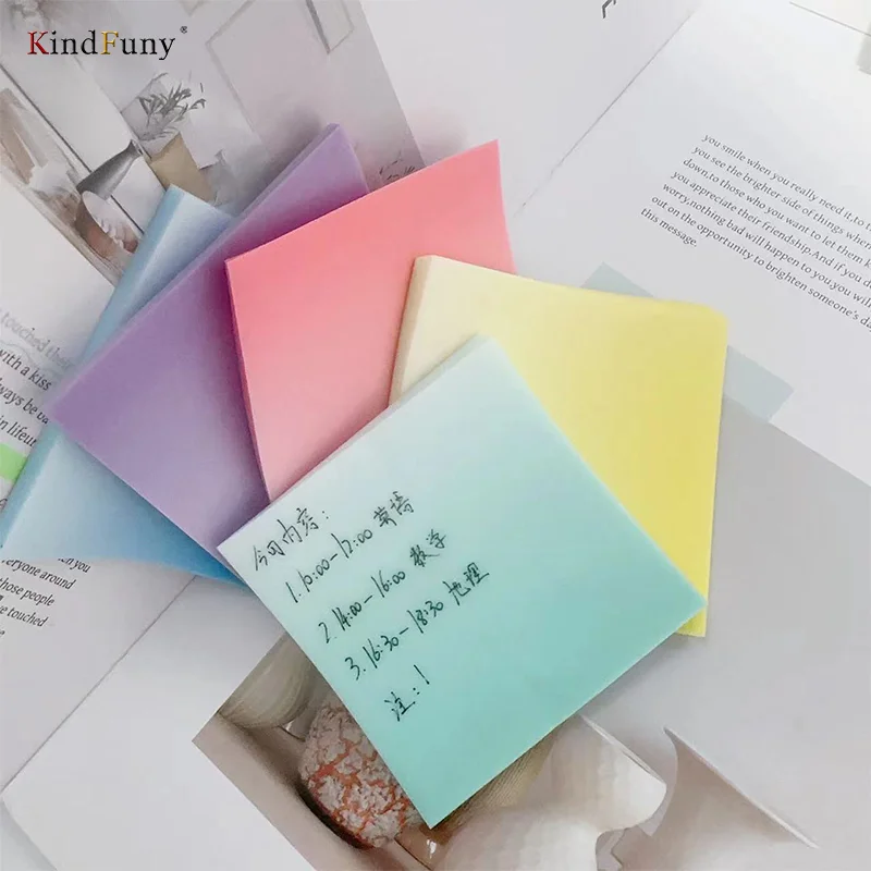 

KindFuny 250pcs Transparentes Sticky Notes Self-Adhesive Annotation posted it Bookmarks Tabs Notepad Aesthetic Stationery