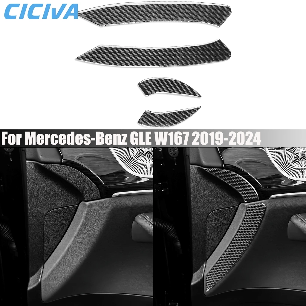 

Carbon Fiber Car Accessories Dashboard Sides Slot Strips Interior Cover Trim Sticker For Mercedes-Benz GLE W167 2019-2024