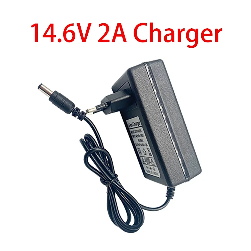 14.6V 2A Smart Intelligent Charger for 4S 12.8V LiFe LiFePO4 Battery Pack EU US AU UK Plug Lithium Battery Charger Power Adapter