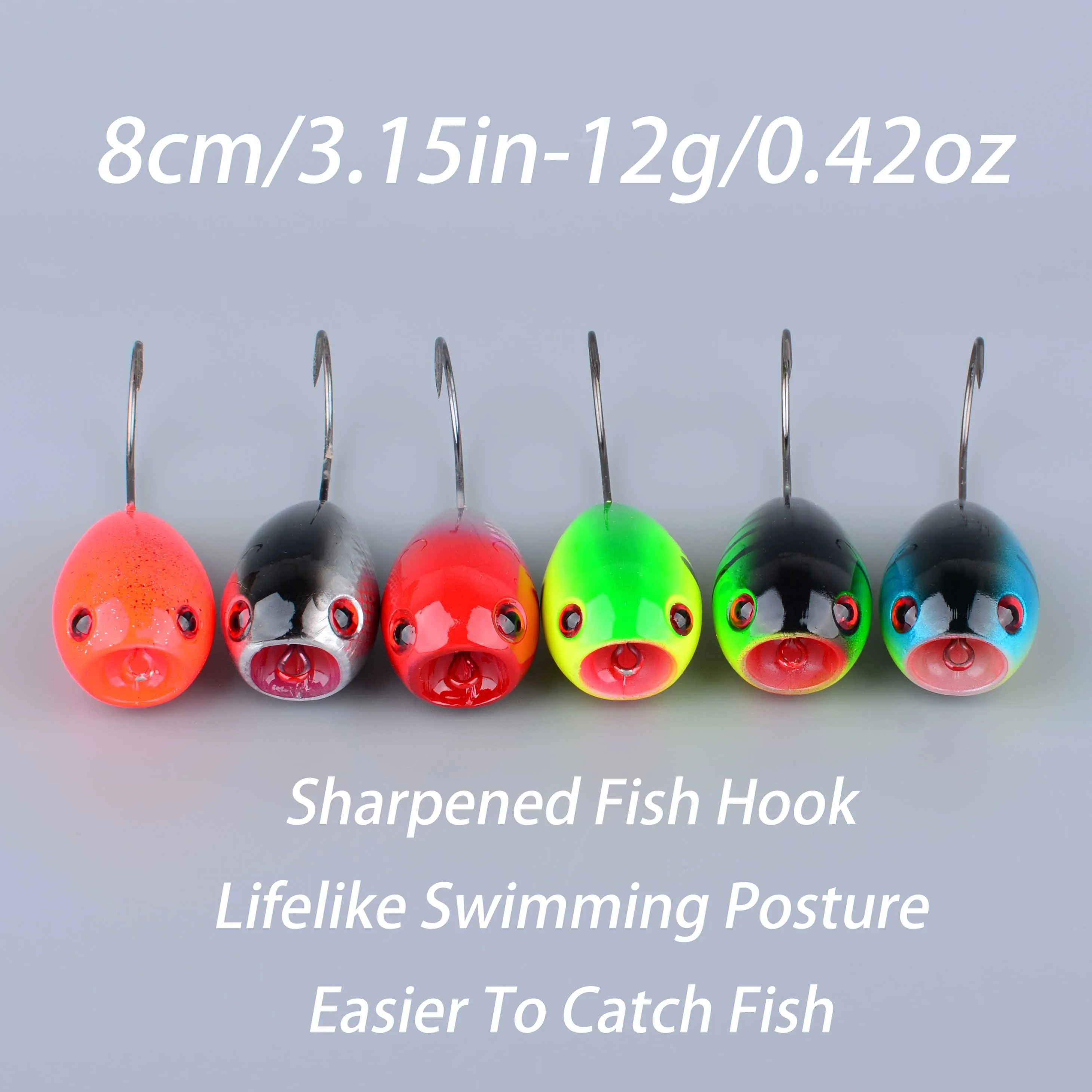 Señuelo Popper CrankFish – Cebo duro flotante con anzuelo sencillo - imagen 2