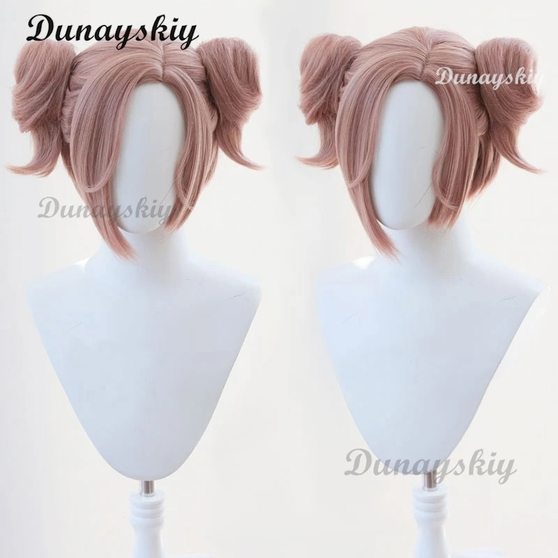 Anime NANA Komatsu Nana Cosplay Wig Brown Short With Buns Cosplay Wig Heat Resistant Synthetic Hair Wigs Wig Cap