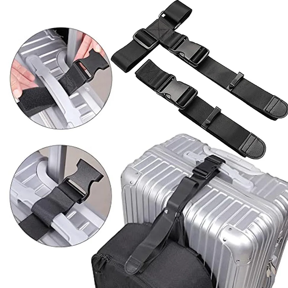 Adjustable Luggage Connection Strap Carrier Strap Two Add A Bag Suitcase Belt Travel Security Carry On Strap For Connect Luggage