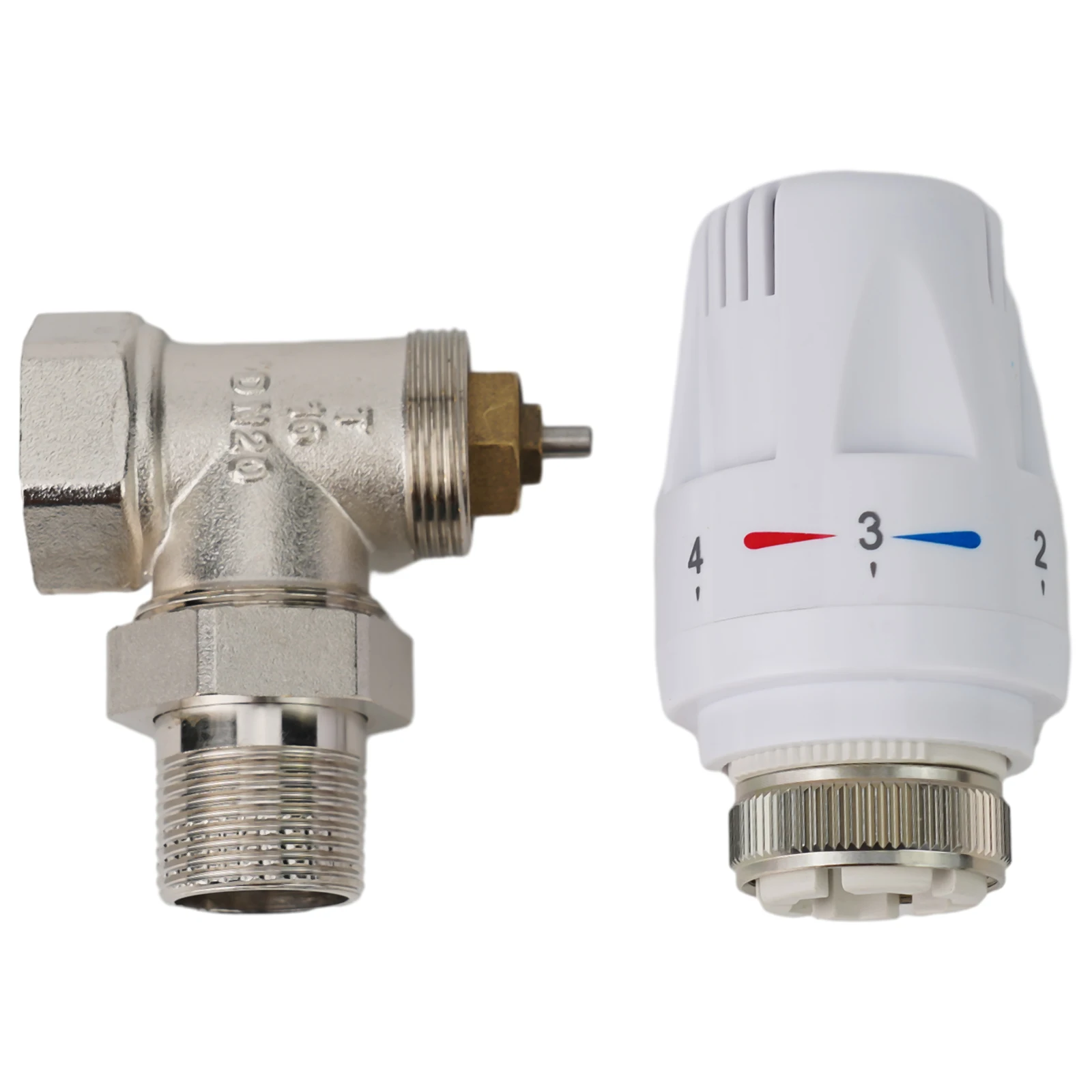 Thermostatic Radiator Valve Special Valve White Silver Precise Automatically Copper DN20/DN15 Energy Efficient