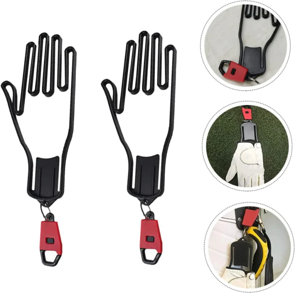 

1 Pc Golf Glove Holder With Key Chain ABS Plastic Glove Rack Dryer Hanger Stretcher Golf Gloves Stretcher Drop Ship