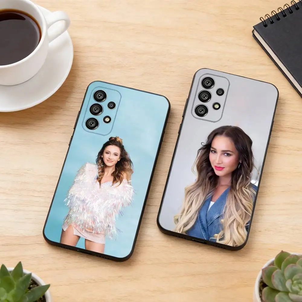 Olga Buzova Singer Actor Phone Case Black Silicone Soft For Samsung S25,S24,S21,S22,S23,S30,Ultra,S20,Plus,Fe,Lite