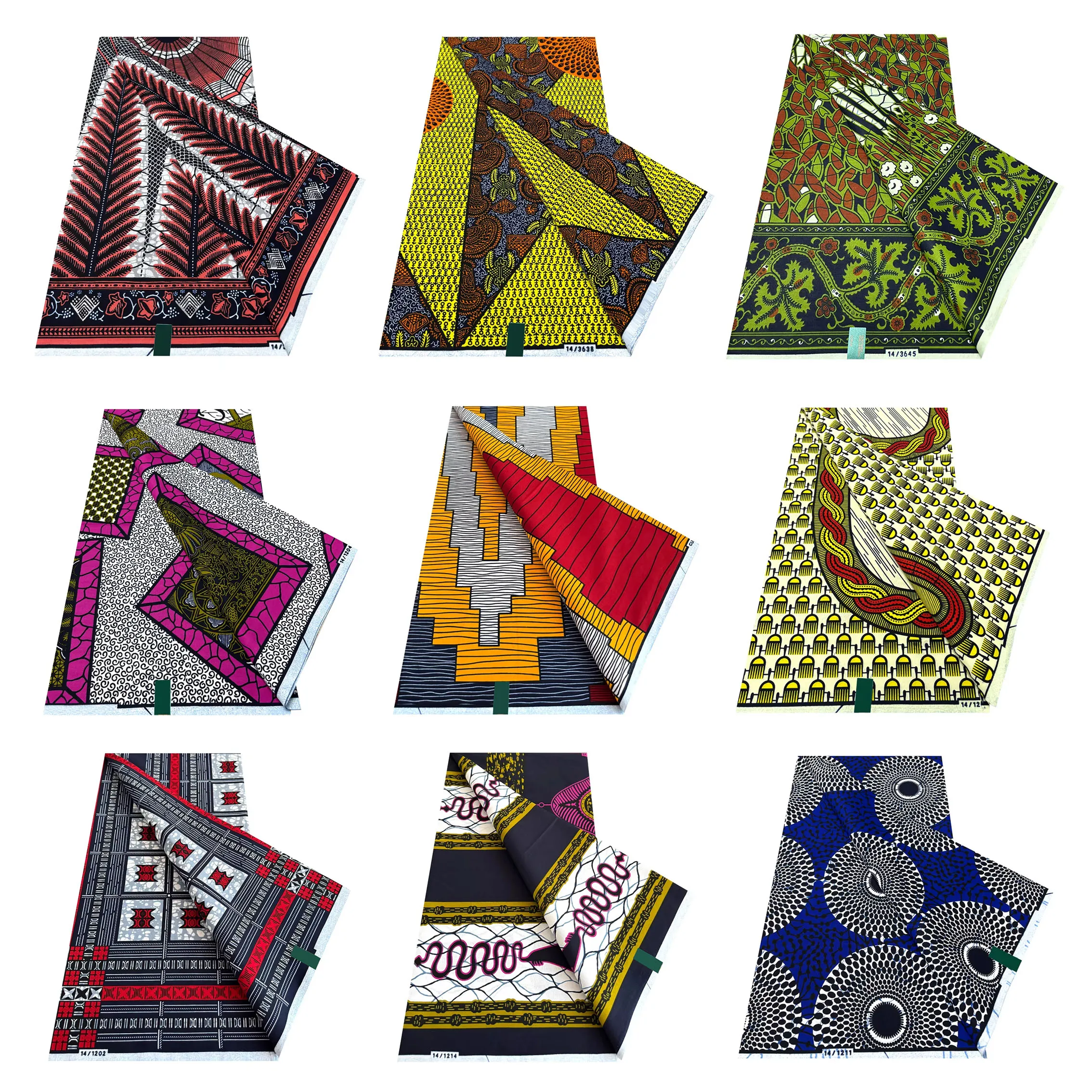 African Printed Fabric Original Dutch Pagne Cloth for Sewing Dress Batch Wax Holland Cotton Fabric 6 Yards