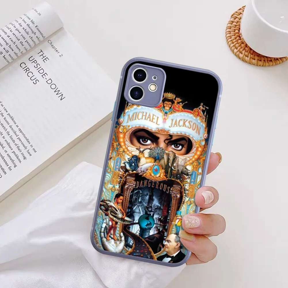 American Singer M-MichaelS J-Jackson Phone Case For iPhone 14 X XR XS 7 8 Plus 11 12 13 pro MAX 13mini Matte Shockproof Case