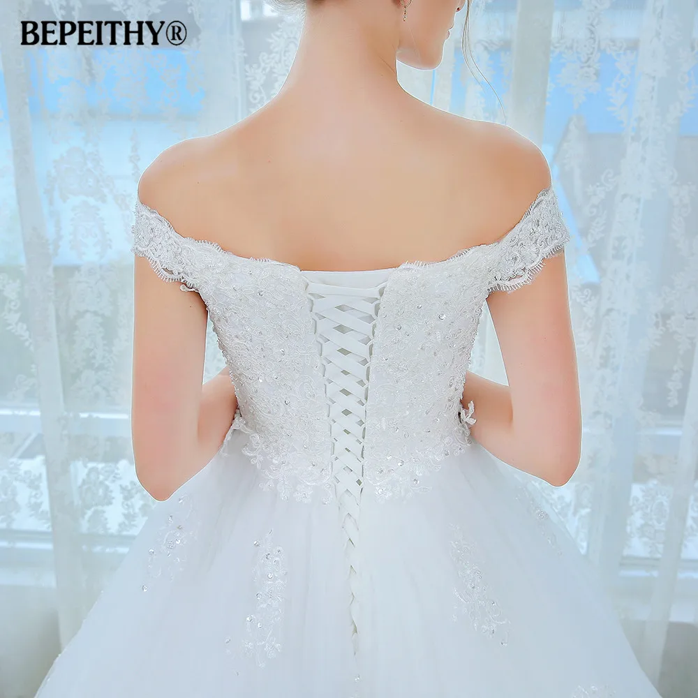 BEPEITHY Abito da ballo senza schienale moda personalizzato Abito da sposa Vestido De Noiva Abiti da sposa in pizzo Abiti da sposa principessa Robe