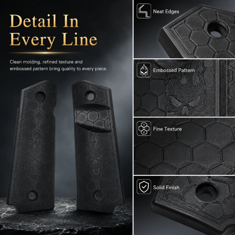 Retro Geometric Grain Hex Texture Nylon Decor Handle Plates DIY Upgraded Custom Toy Model Craft Fittings