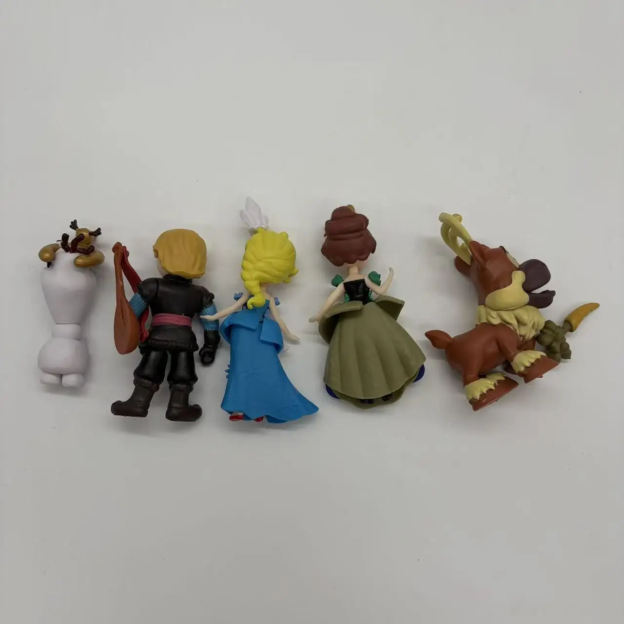 5pcs/set Frozen Cute Assembly Elsa Anna Olaf Sven Kristoff Action Figure Toys Cake Decoration