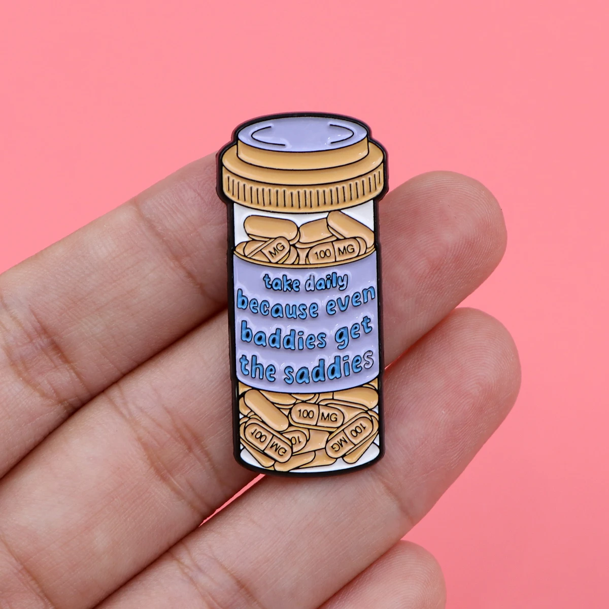 Medicine Bottle Book Pins Funny Quotation Badge Brooch for Clothing Enamel Pin Metal Badges Jewelry Accessories Gifts for Friend