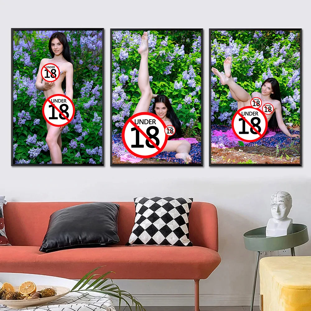 Uncensored Nude Art Sexy Slim Girl Canvas Painting Wall Picture for Interior Home Bedroom Decoration Modern Decor Poster Gifts