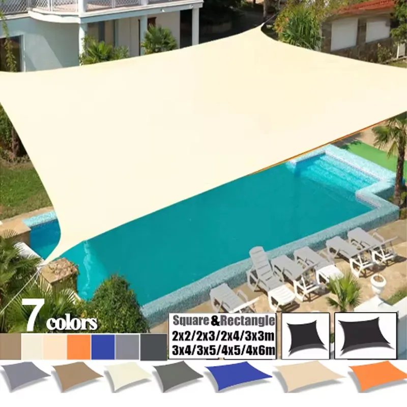 Waterproof Outdoor Sunshade Sail Oxford Cloth Canopy Rainproof Snow Shade for Courtyard Garden