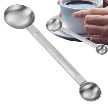 더블 헤드 커피 탬핑 도구, 스테인레스 스틸 측정 스푼, 바리스타 커피 콩 