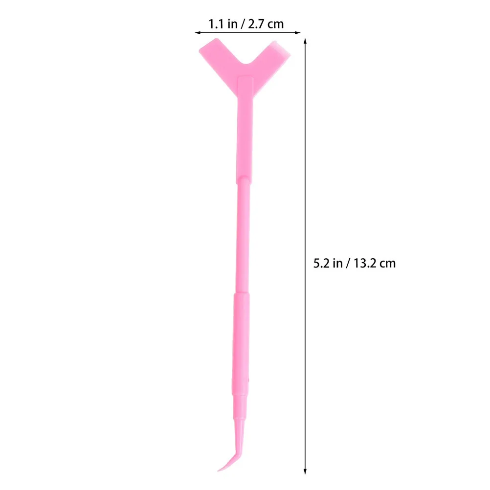 NOLITOY 12 قطعة فرشاة الرموش الصناعية لاش تمديد أداة مشط السمك لرفع الماسكارا المطعمة الرموش ماكياج وردي #5