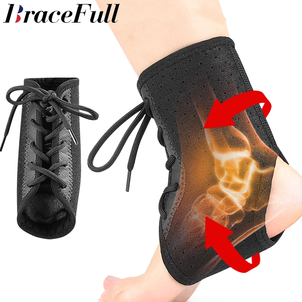 

1PC Lace Up Ankle Brace for Women Men,Adjustable Ankle Support for Sprained Ankle Injury Recovery,Ankle Stabilizer