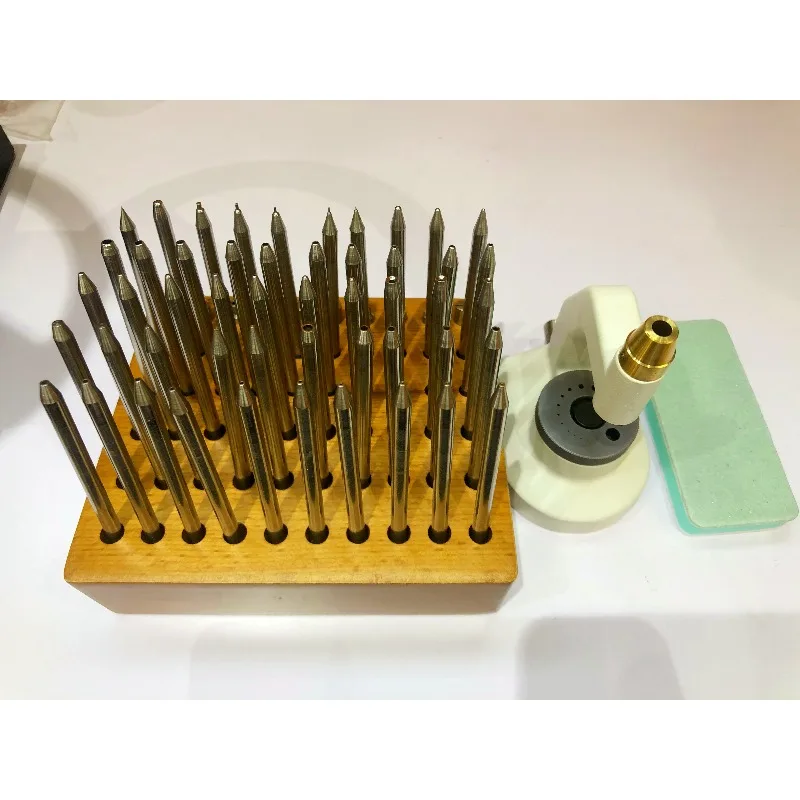 أدوات إصلاح الساعة مجموعة اللكمات المحلية عالية الجودة جميع الصلب اللكمات 60 قطعة 5285-B ساعة اللكم إبرة اللكم الجدول #1