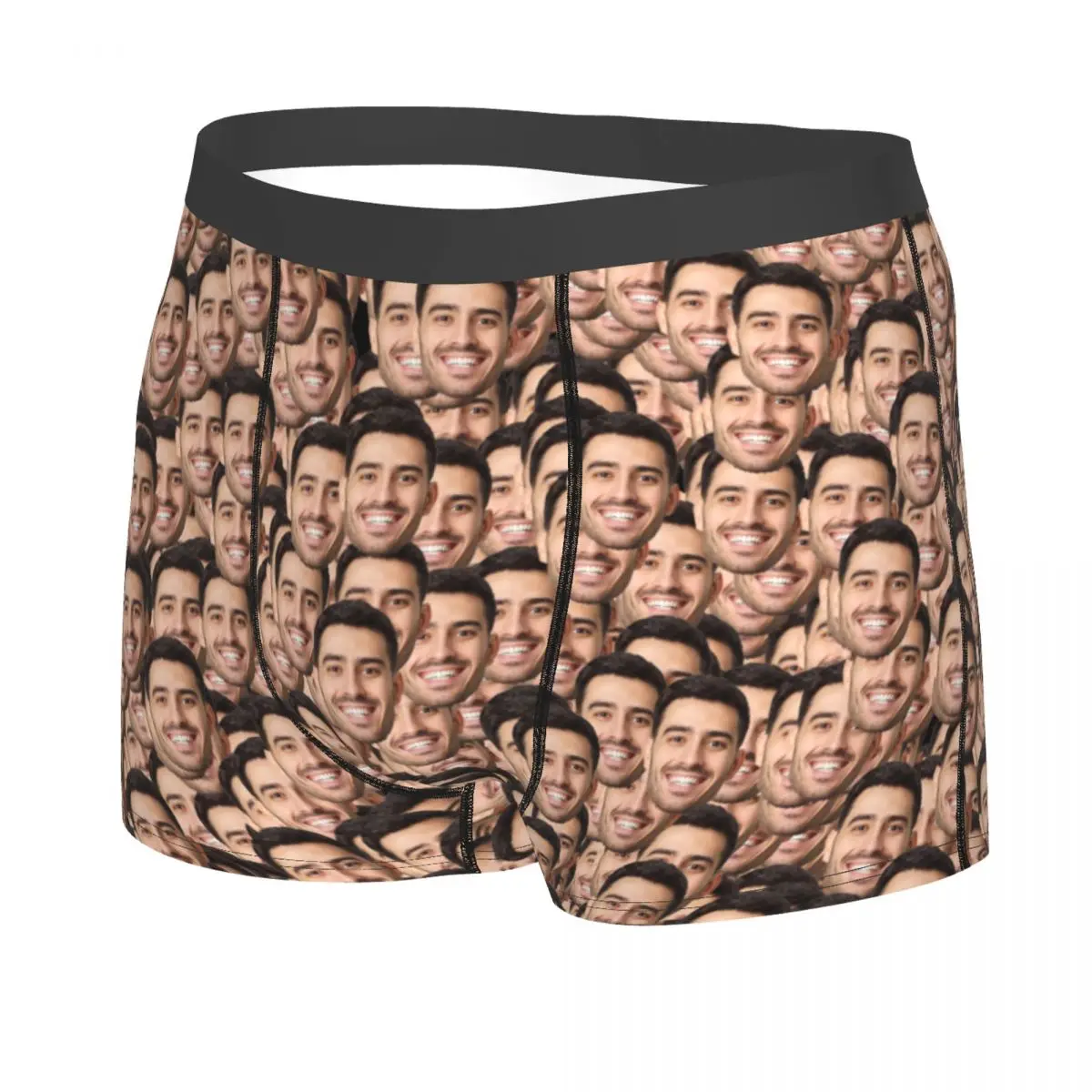 Valentine\'s Day Man Custom Personalized Face Photo Boxer Shorts Panties Breathable Underwear Homme Humor Long Underpants