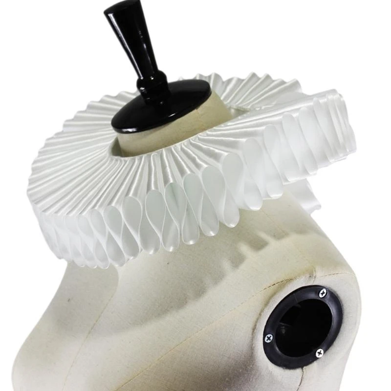 Rinascimentale Collo Ruff Elizabetano Volant setoso Colletto finto Pagliaccio vintage Girocollo Scialle Colletti staccabili Costume cosplay