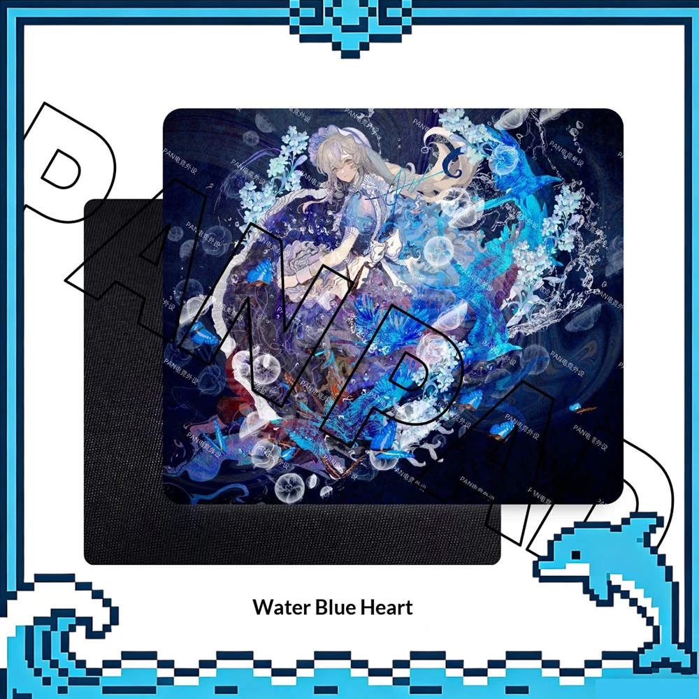 PAN Esports Water Blue Heart Glass Gaming Mousepad FPS Both Speed And Smooth Mouse Pad For VALORANT TTK CSGO PC Accessories Gift