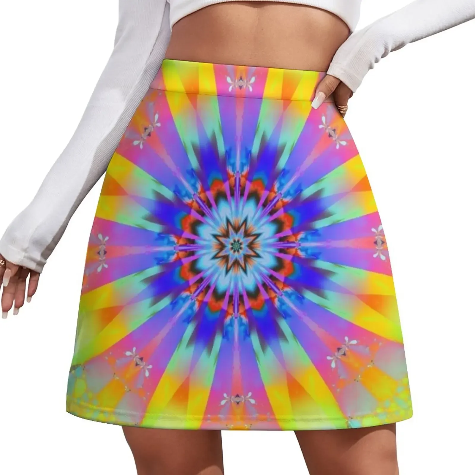 

Summer mood, fractal abstract design Mini Skirt korean fashion shorts elegant skirts for women Women's skirt