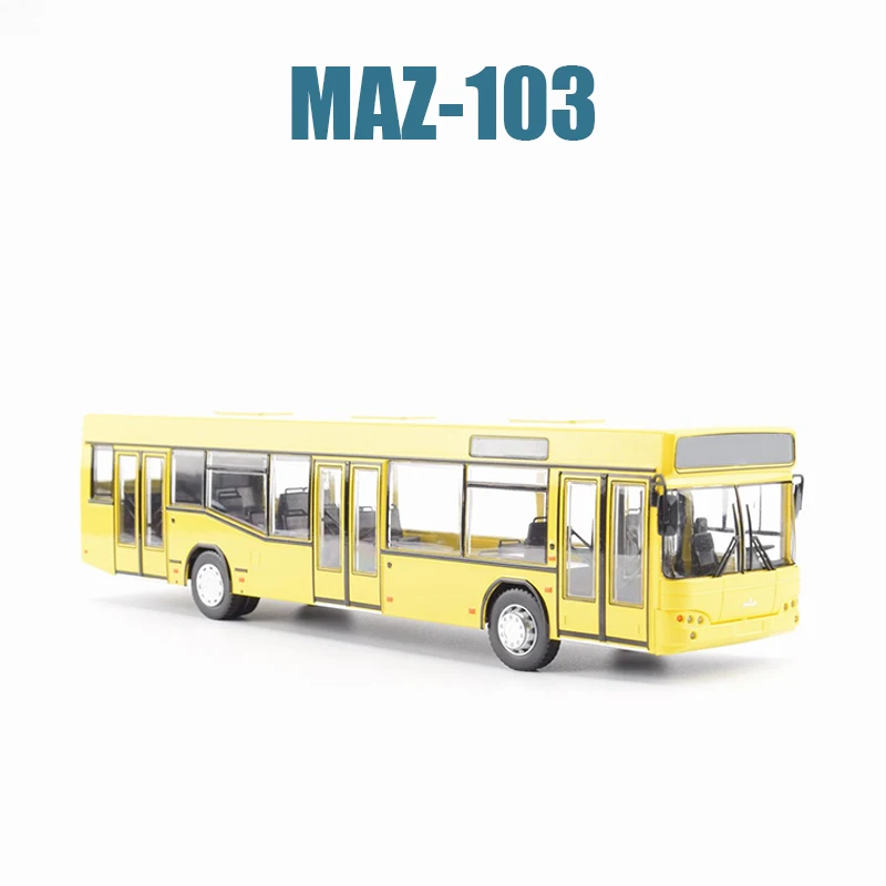 Diecast 1/43 Scale MAZ-103 Belarus Bus Simulation Alloy Car Model Collectible Ornament Gift Souvenir