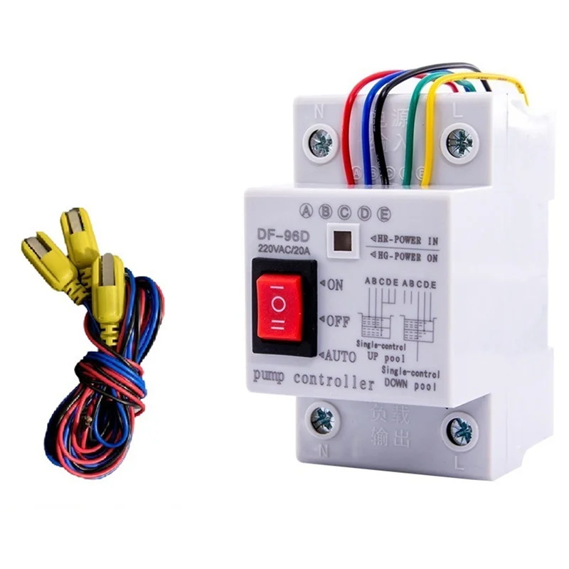 

A74U Level Detection Sensor Automatic Water Level Controller Switch 20A 220V Liquid Level Detection Sensor Controller 2M Wires