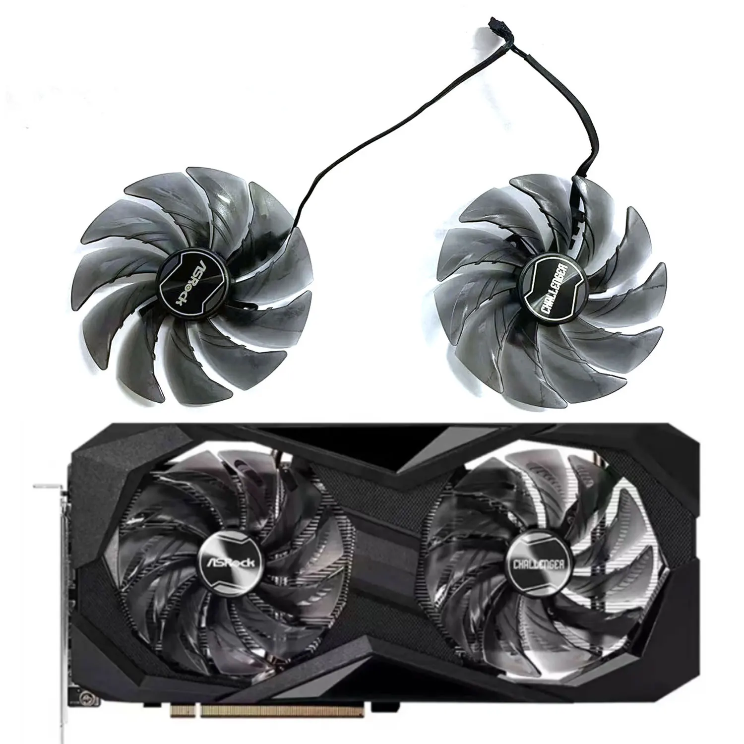 95MM 4PIN FDC10U12S9-C DC 12V 0.35A for ASROCK RADEON RX 6600 XT CHALLENGER RX6600XT CLD 8GO RX6700 XT