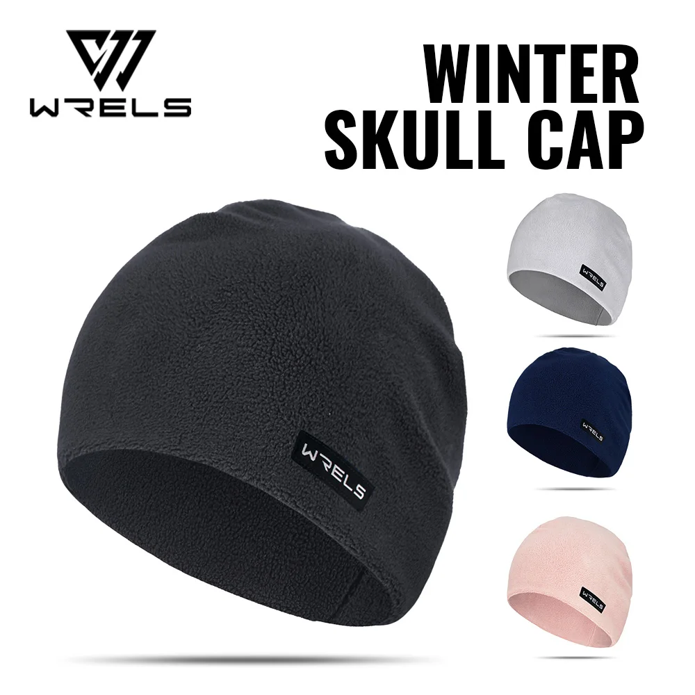 WRELS Warm Windproof Beanie Outdoor Work Running Hiking Ski Helmet Liner Running Motorcycle Hat Thermal Fleece Running Headband