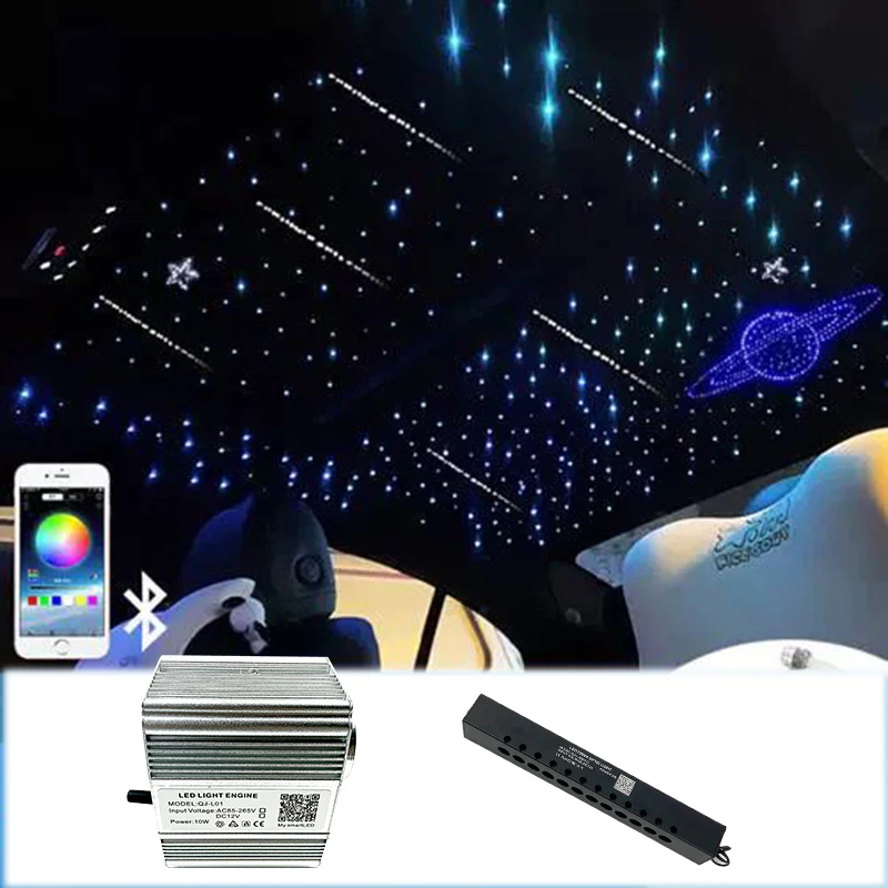 Meteor sky Ceiling Shooting LED Combination lamp Cable Effect Twinkle Fiber Optic Star Light Kit Smart app Car Roof Starry