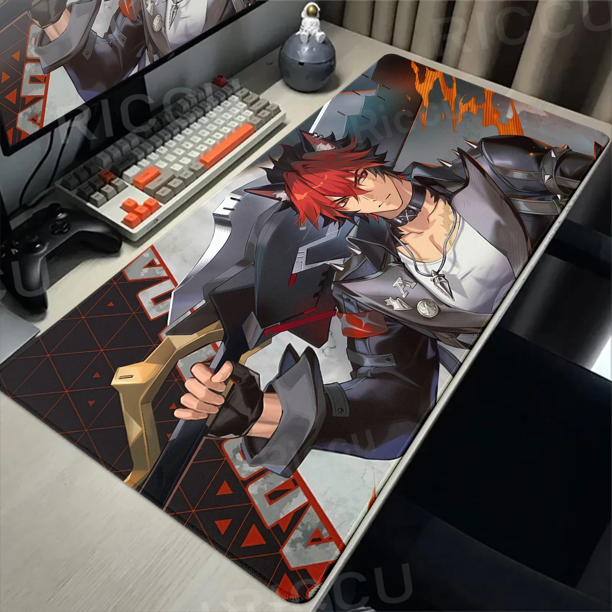 ZZZero Komano Manato Mauspad Zenless Zone Zero Großes Mauspad XXL Anime Computer Tastatur Pads Gaming PC Zubehör Schreibtischunterlage