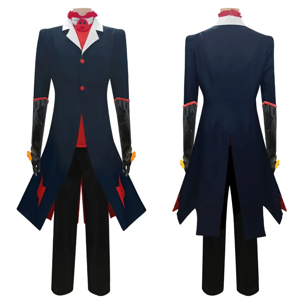 

Anime Hazbin Cosplay Hotel Helluva Boss Blitzo Cosplay Costume Party Uniform Suit with Tail Outfit for Men Women Custom