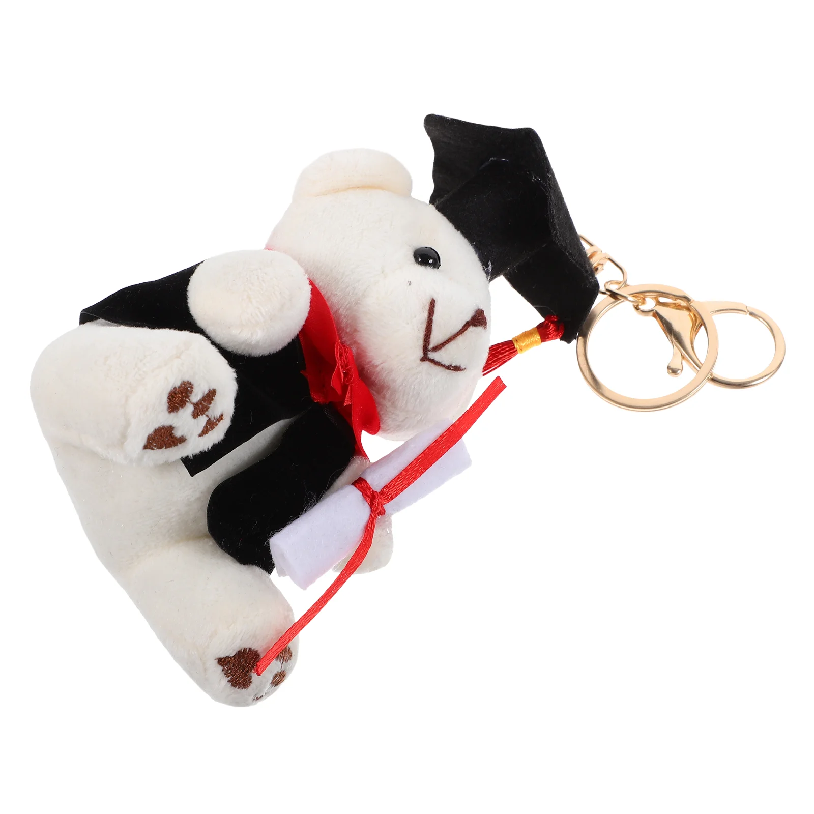 Bear Graduation Keyring Stuffed Animal Small Bear Keychain Mini Graduation Plush Bear Toy plush graduation bear keychain