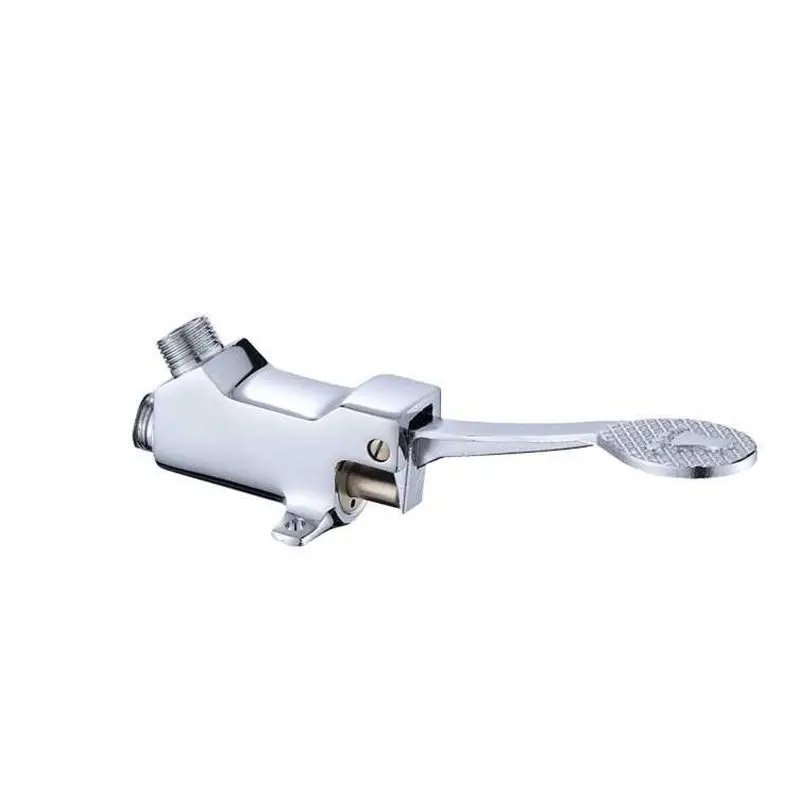 

1PC Switch Control By Foot Faucet Foot Pedal Valve Brass Basin Faucet Single Cold Tap Hospital Hotel Pedal Water Faucet 절수페달