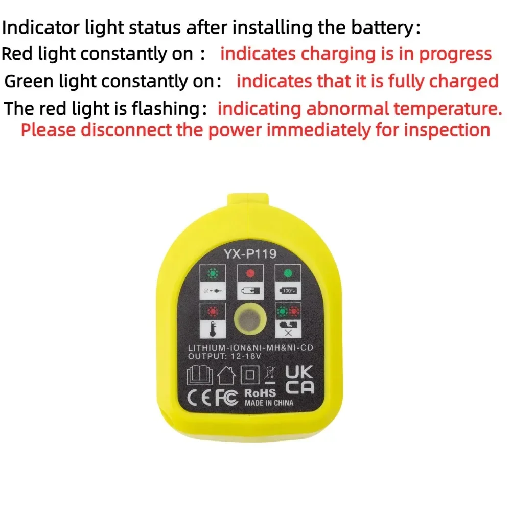 Split type lithium battery charger For Ryobi ONE+18/20V Lithium Ion Input 100-240V, output 28V/1.5A (Batteries not included）