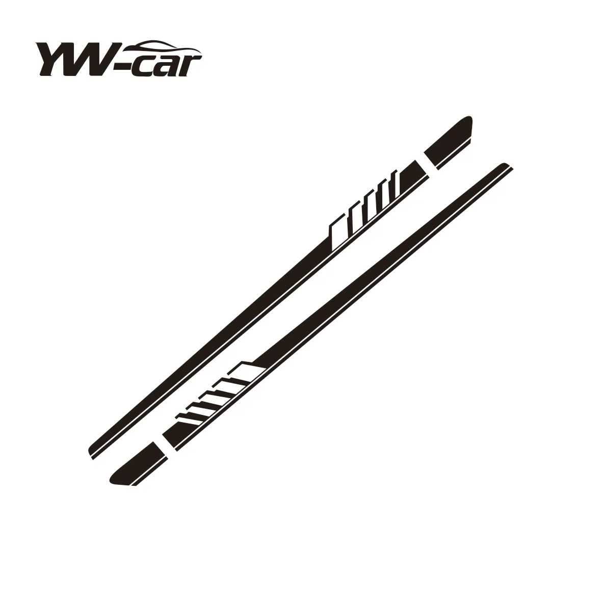 2 stuks hoogwaardige racesport autodeur zijrok strepen stickers: perfecte vinyl stickeraccessoires voor Audi A3, A4, A5, A6,