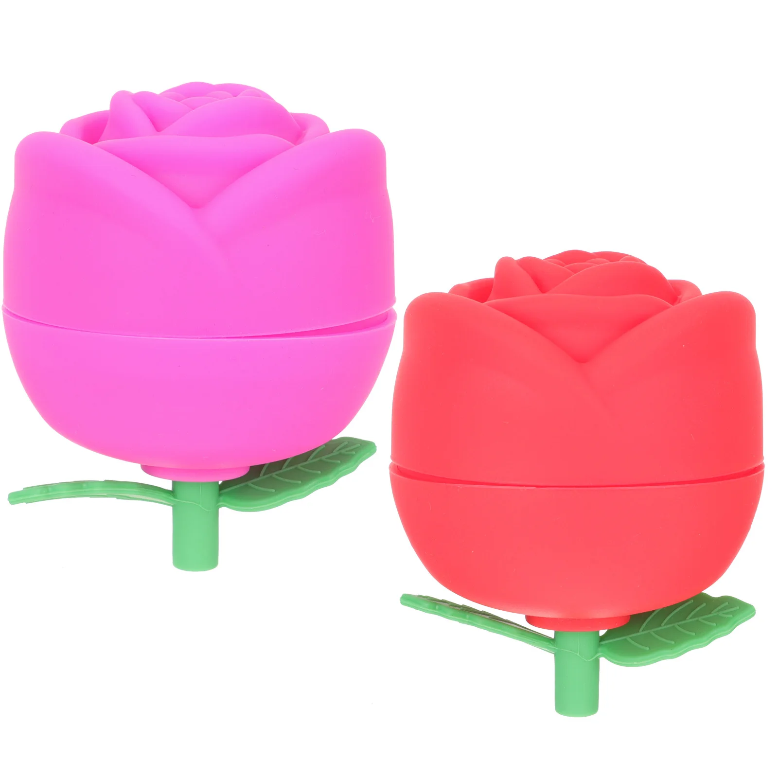 

2 Pcs Ice Hockey Box Ball Molds Balls Silicone Shaper Sphere Maker Rose Cube Mould Tray