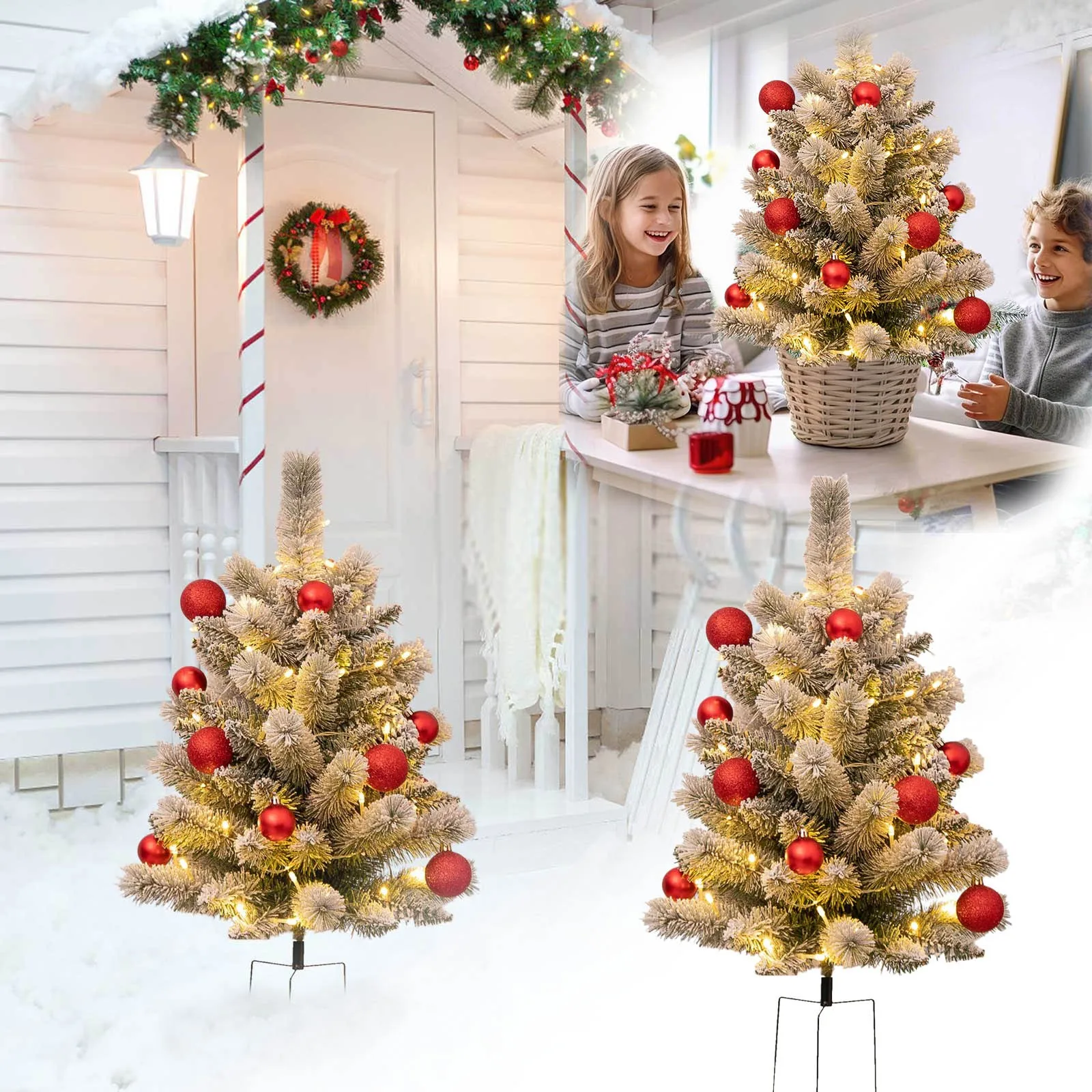 20/30/40cm Christmas Tree Home Bedroom Party Decorations Artificial Christmas Tree Children DIY Handicraft 2025 New Year Gift