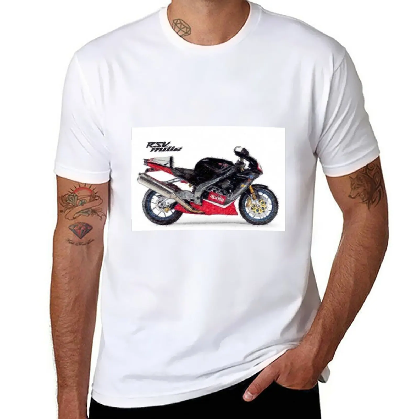 New Aprilia RSV 1000 T-Shirt aesthetic clothes boys t shirts heavy weight t shirts for men