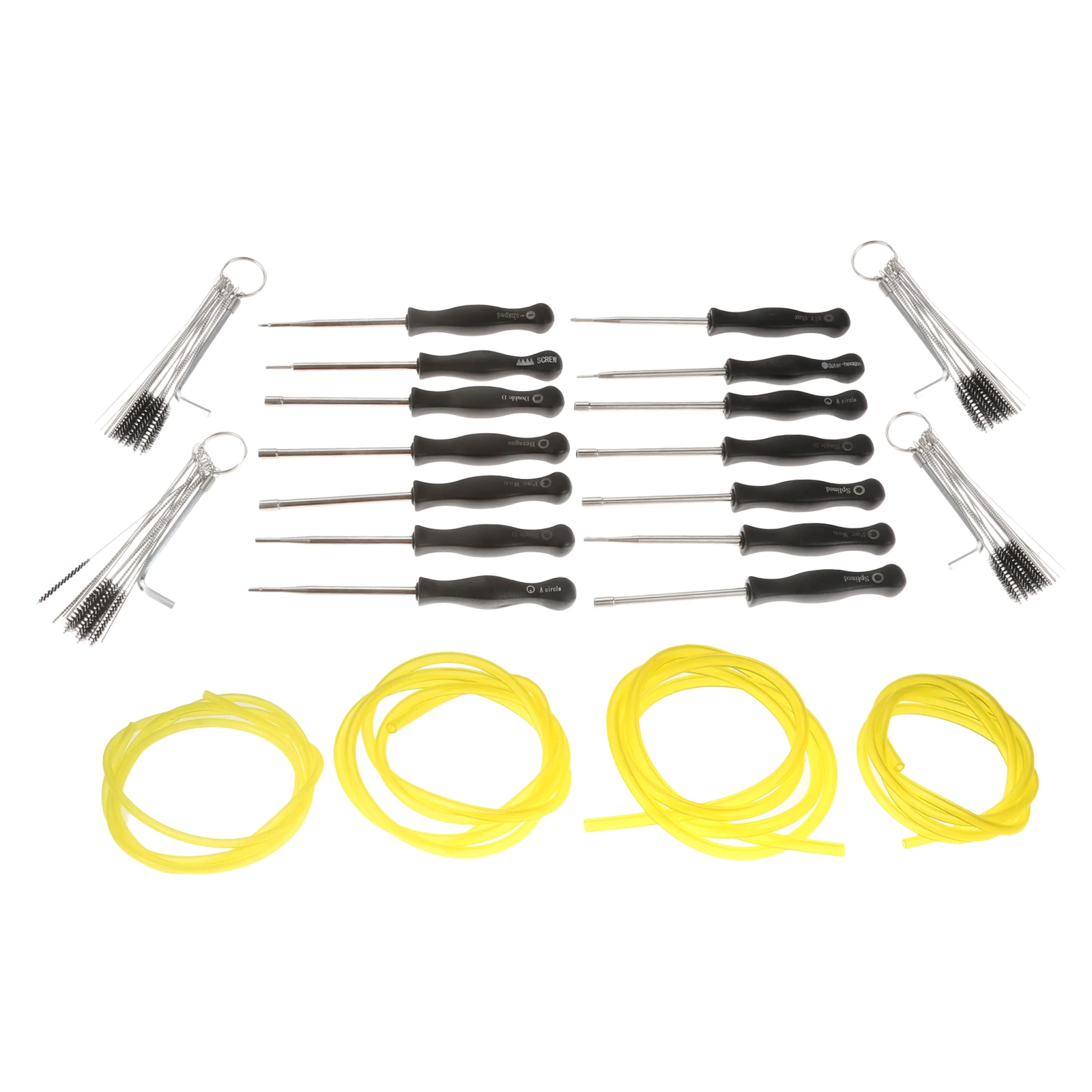 14Pcs Carburetor Adjustment Tool Screwdriver Kit With Carb Cleaning Brushes for 2 Cycle Small Engine for Zama Walbro Craftsman