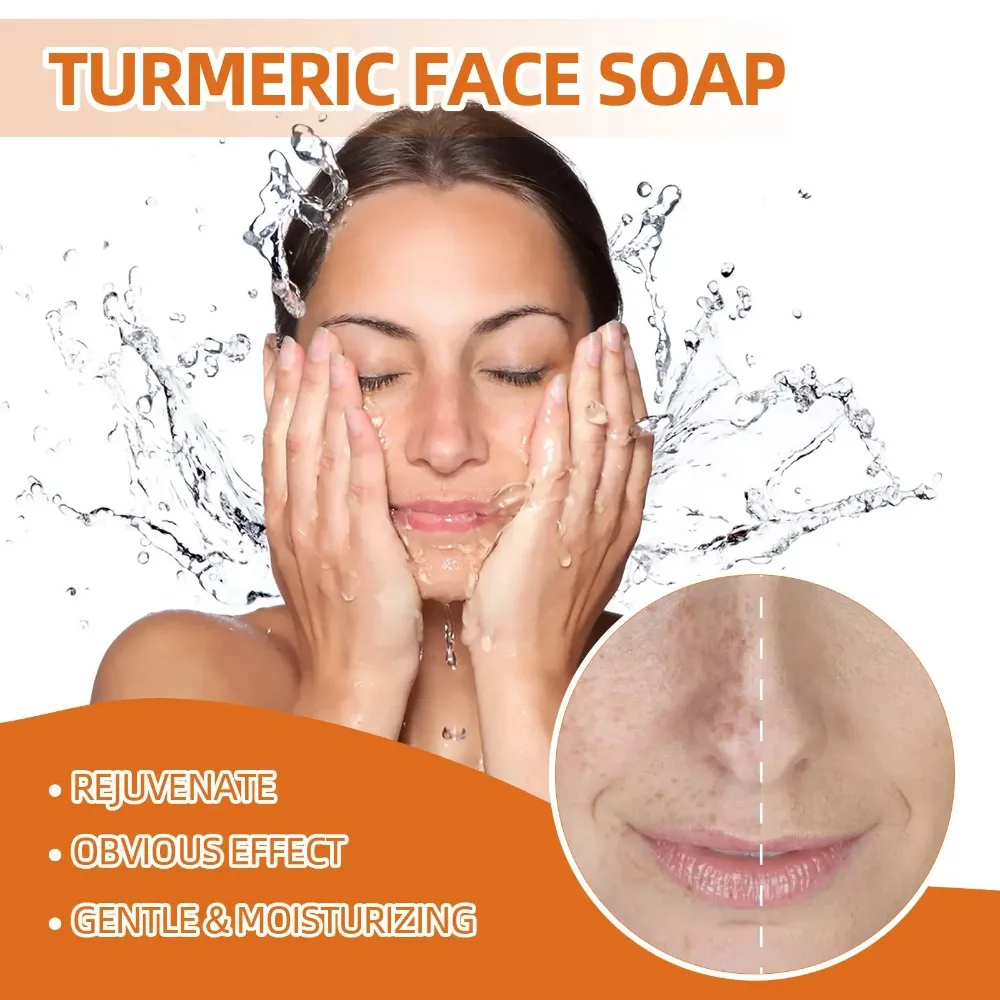 Turmeric Cleansing Soap Facial Repair Gentle Cleansing Moisturizing Moisture Non-Sticky Clear Cleansing Products