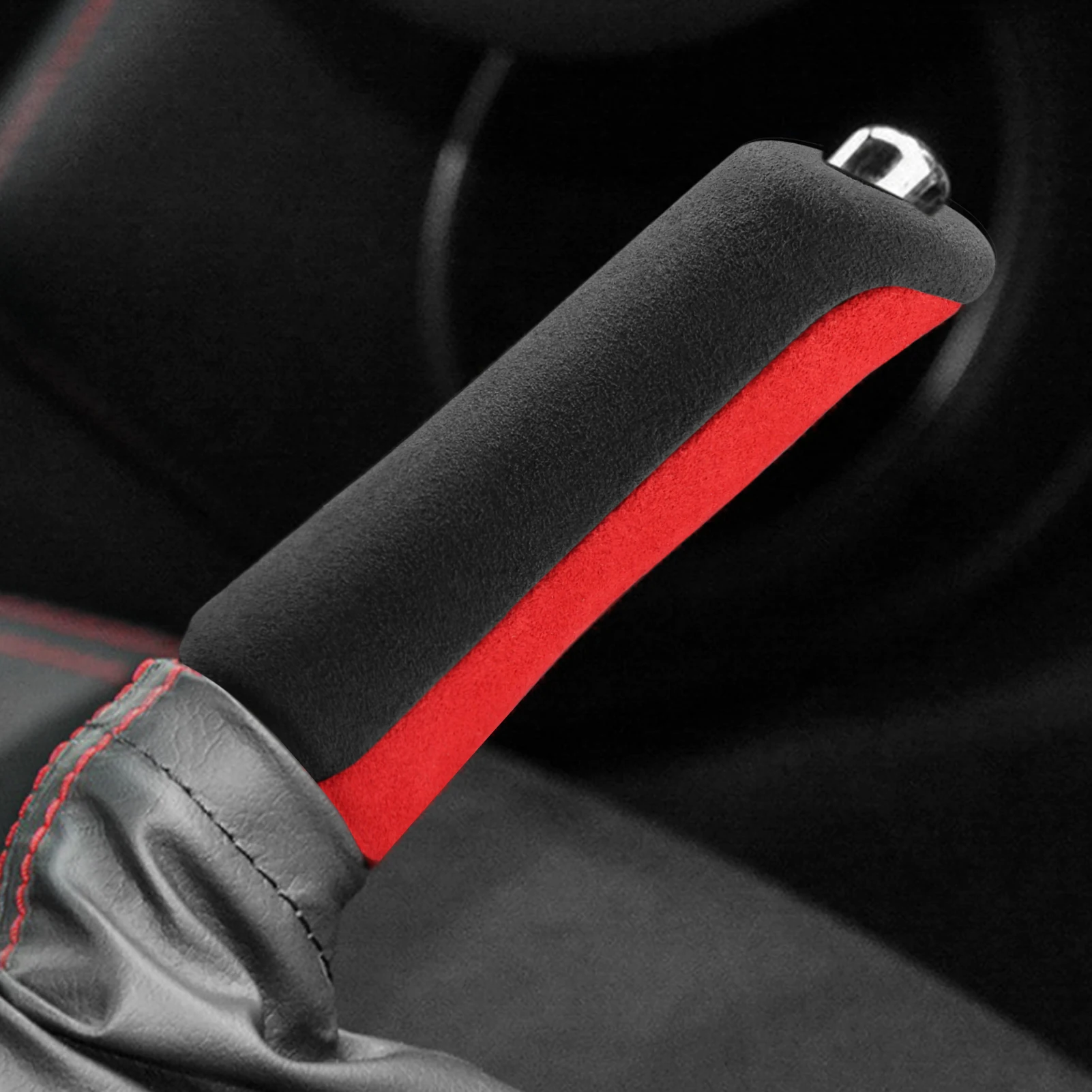 2PCS Car Handbrake Cover Suede Leather Hand Brake Handle Shell Case Trim Cap For Subaru BRZ Toyota 86 2013-2020