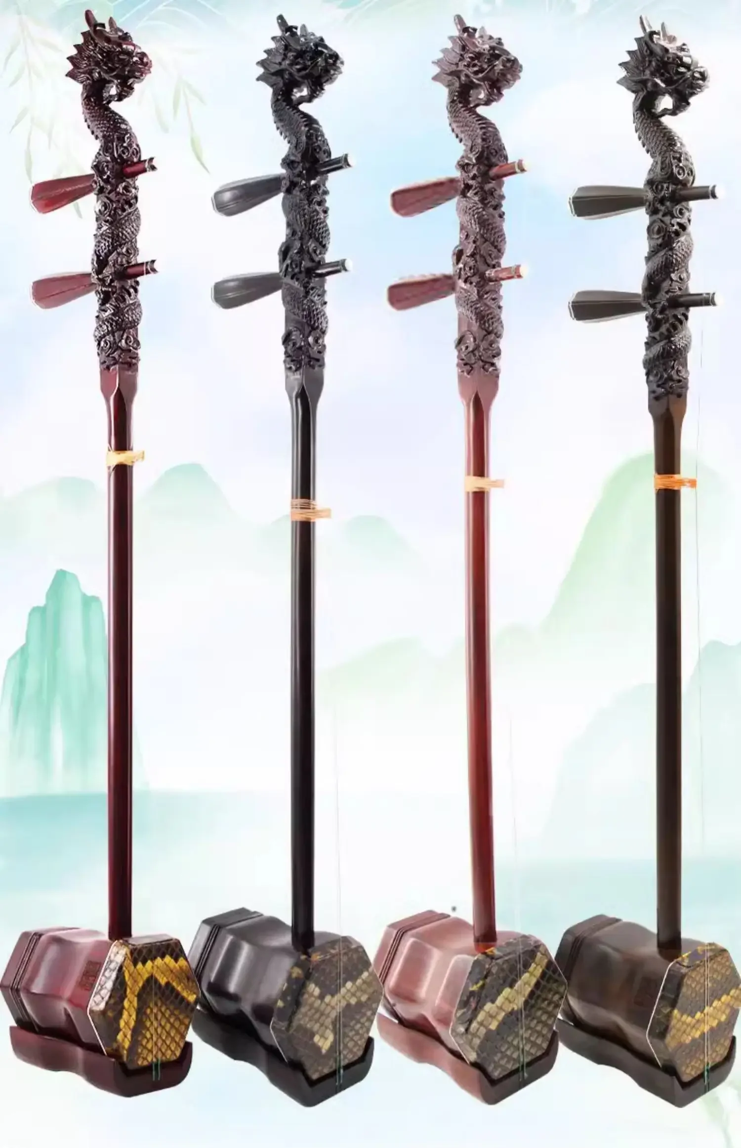

Red sandalwood and black sandalwood faucet erhu musical instrument large volume professional beginner's entry